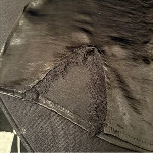 Amazon Black Mini Skirt with Lace Trim